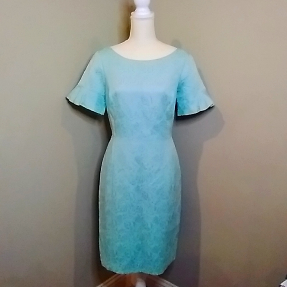Talbots Brocade Sheeth Dress